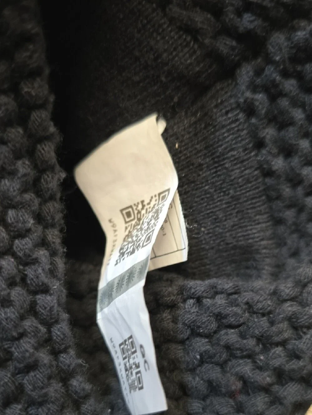 UGG Womens Black Knit Cuff Boot with Branded Button